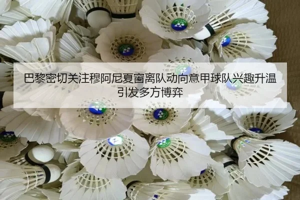 巴黎密切关注穆阿尼夏窗离队动向意甲球队兴趣升温引发多方博弈